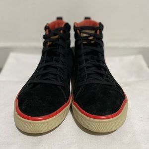 Ransom X Adidas, Size 8 Men, Black Patent leather, Black suede, Red